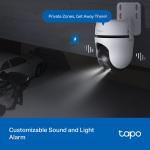 Tapo TP-Link C520WS 2K QHD 4MP Outdoor Pan/Tilt Security Smart Wi-Fi Camera,IP66 Weatherproof, AI Detection,360° Visual Coverage,Starlight Colour Night Vision