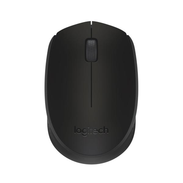 Logitech M170 2. 4GHz Wireless 3-Button Optical Scroll Mouse w/Nano USB Receiver (Black)