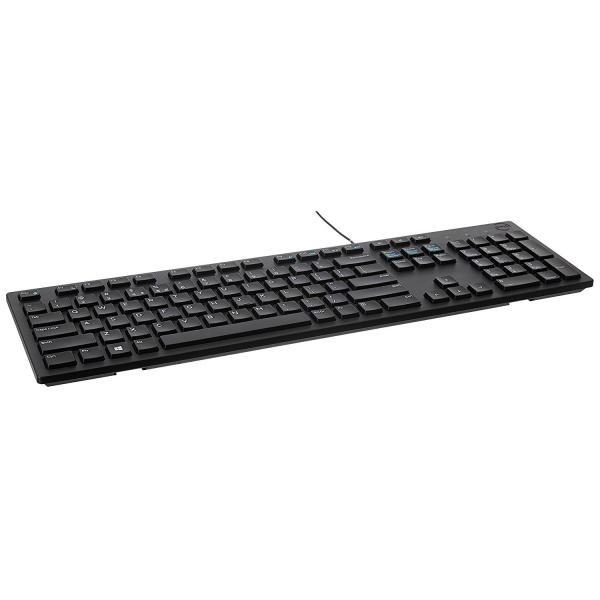 Dell KB216 Multimedia Keyboard with USB Interface, Chiclet Keys Style, Spill Resistance with 3 Indicator Lights | Plug and Play | Hot Keys: Volume, Mute, Play/Pause, Backward, Forward