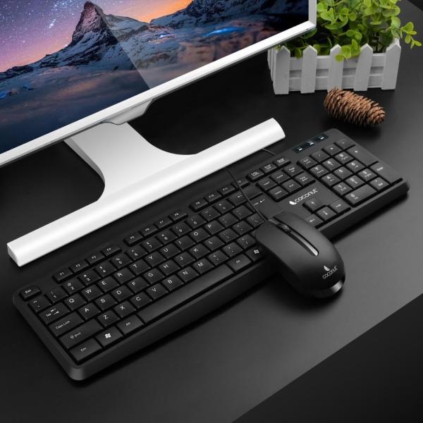 Coconut Cherry Wired K24 keyboard + M24 Mouse Combo with 104 Keys and a USB Mouse