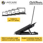 Lapcare DCX-A101 ChillMate Laptop Cooler (Black)