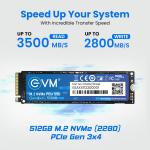 EVM 512GB Gen 3 NVMe (2280) InternalSSD - 3200MB/s Read - PCIe Gen 3x4-5-Year Warranty (EVMNV/512GB)