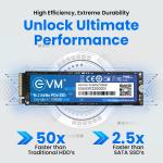 EVM M.2 NVMe Internal SSD (2280) - 1800MB/s Read - PCIe Interface Gen 3x4-4X Faster Than SATA SSD- 5 Year Warranty, (EVMNV/128GB)