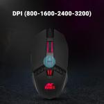 Ant Esports KM550 Backlit Gaming Membrane Keyboard-19 Anti GhostingKeys I Braided Cable with Rubberised Coating and 3200 DPI Optical Sensor I LED Backlit Scroll Wheel Mouse Combo