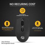 Lapcare Jolly LMW-111 Wireless Rechargeable Mouse with 4 Durable Keys and DPI Upto 1600 (Black) (LKWELB6927)- Ergonomic Shape, 3 Year Manufacturer Warranty