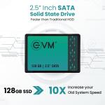 EVM 128GB 2.5-Inch SATA Internal SSD - 550MB/s Read & 500MB/s Write - 5-Year Warranty (EVM25/128GB)