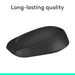 Logitech M170 2. 4GHz Wireless 3-Button Optical Scroll Mouse w/Nano USB Receiver (Black)