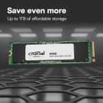 Crucial E100 1TB PCIe Gen4 2280 NVMe M.2 SSD