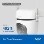 Tapo TP-Link C520WS 2K QHD 4MP Outdoor Pan/Tilt Security Smart Wi-Fi Camera,IP66 Weatherproof, AI Detection,360° Visual Coverage,Starlight Colour Night Vision