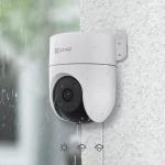 Ezviz by Hikvision H8C 2MP Outdoor Pan & Tilt Wi-Fi Camera|Color Night Vision|360° Coverage|Auto-Tracking|Two-Way Talk|Weatherproof Design|Supports MicroSD Card (Up to 512 GB)|White