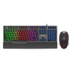 Ant Esports KM550 Backlit Gaming Membrane Keyboard-19 Anti GhostingKeys I Braided Cable with Rubberised Coating and 3200 DPI Optical Sensor I LED Backlit Scroll Wheel Mouse Combo