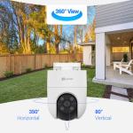 Ezviz by Hikvision H8C 2MP Outdoor Pan & Tilt Wi-Fi Camera|Color Night Vision|360° Coverage|Auto-Tracking|Two-Way Talk|Weatherproof Design|Supports MicroSD Card (Up to 512 GB)|White