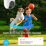 EzvizH8C 4MP 2K+ Outdoor Wi-Fi Camera Smart Night Vision 360° Coverage Auto-Tracking AI Human DetectionWeatherproof Design Supports MicroSD Card(Upto 512 GB) White, H8C