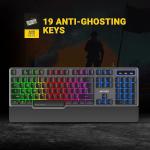 Ant Esports KM550 Backlit Gaming Membrane Keyboard-19 Anti GhostingKeys I Braided Cable with Rubberised Coating and 3200 DPI Optical Sensor I LED Backlit Scroll Wheel Mouse Combo