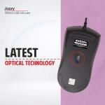 Zebion Jazzy Wired Gaming Mouse with Honeycomb Design, RGB Led Lights, Adjustable DPI 800/1000/1800, Lightweight and Ergonomic Design with Comfortable Feel, 1 Year Warranty, Black Color