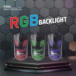 Zebion Jazzy Wired Gaming Mouse with Honeycomb Design, RGB Led Lights, Adjustable DPI 800/1000/1800, Lightweight and Ergonomic Design with Comfortable Feel, 1 Year Warranty, Black Color