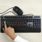 Ant Esports KM550 Backlit Gaming Membrane Keyboard-19 Anti GhostingKeys I Braided Cable with Rubberised Coating and 3200 DPI Optical Sensor I LED Backlit Scroll Wheel Mouse Combo